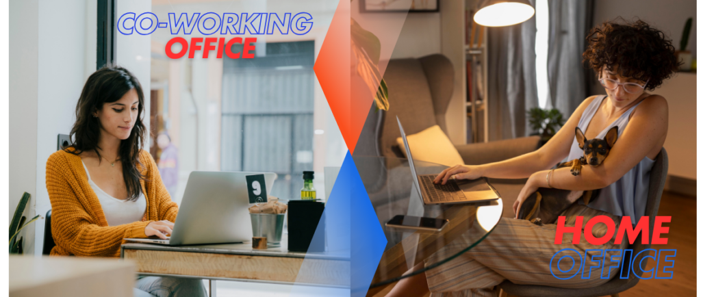 Co-working spaces or home offices